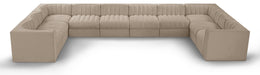 Meridian Furniture - Rummi Beige Velvet Performance Fabric Upholstered 10pc. Sectional - 660Beige-Sec10A - GreatFurnitureDeal
