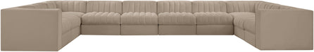 Meridian Furniture - Rummi Beige Velvet Performance Fabric Upholstered 10pc. Sectional - 660Beige-Sec10A - GreatFurnitureDeal