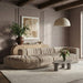 Meridian Furniture - Rummi Beige Velvet Performance Fabric Upholstered 4pc. Sectional - 660Beige-Sec4D - GreatFurnitureDeal