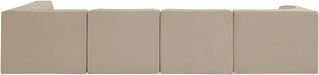 Meridian Furniture - Rummi Beige Velvet Performance Fabric Upholstered 5pc. Sectional - 660Beige-Sec5E - GreatFurnitureDeal