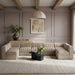 Meridian Furniture - Rummi Beige Velvet Performance Fabric Upholstered 7pc. Sectional - 660Beige-Sec7B - GreatFurnitureDeal