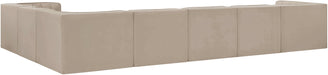 Meridian Furniture - Rummi Beige Velvet Performance Fabric Upholstered 7pc. Sectional - 660Beige-Sec7C - GreatFurnitureDeal