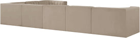 Meridian Furniture - Rummi Beige Velvet Performance Fabric Upholstered 7pc. Sectional - 660Beige-Sec7C - GreatFurnitureDeal