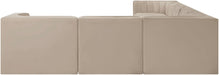 Meridian Furniture - Rummi Beige Velvet Performance Fabric Upholstered 7pc. Sectional - 660Beige-Sec7C - GreatFurnitureDeal