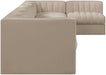 Meridian Furniture - Rummi Beige Velvet Performance Fabric Upholstered 7pc. Sectional - 660Beige-Sec7D - GreatFurnitureDeal