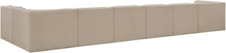 Meridian Furniture - Rummi Beige Velvet Performance Fabric Upholstered 7pc. Sectional - 660Beige-Sec7D - GreatFurnitureDeal