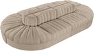 Meridian Furniture - Rummi Beige Velvet Performance Fabric Upholstered 8pc. Sectional - 660Beige-Sec8B - GreatFurnitureDeal