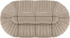 Meridian Furniture - Rummi Beige Velvet Performance Fabric Upholstered 8pc. Sectional - 660Beige-Sec8B - GreatFurnitureDeal