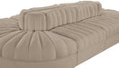 Meridian Furniture - Rummi Beige Velvet Performance Fabric Upholstered 8pc. Sectional - 660Beige-Sec8B - GreatFurnitureDeal