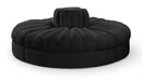 Meridian Furniture - Rummi Black Velvet Performance Fabric Upholstered 4pc. Sofa - 660Black-4RC - GreatFurnitureDeal