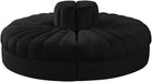 Meridian Furniture - Rummi Black Velvet Performance Fabric Upholstered 4pc. Sofa - 660Black-4RC - GreatFurnitureDeal