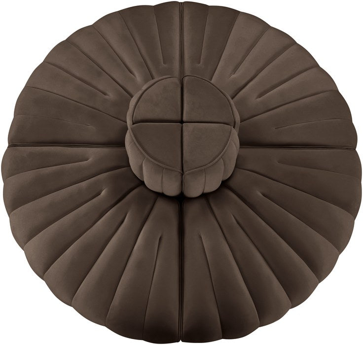Meridian Furniture - Rummi Brown Velvet Performance Fabric Upholstered 4pc. Sofa - 660Brown-4RC - GreatFurnitureDeal