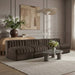 Meridian Furniture - Rummi Brown Velvet Performance Fabric Upholstered 4pc. Sofa - 660Brown-S116 - GreatFurnitureDeal