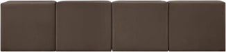Meridian Furniture - Rummi Brown Velvet Performance Fabric Upholstered 4pc. Sofa - 660Brown-S116 - GreatFurnitureDeal