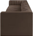 Meridian Furniture - Rummi Brown Velvet Performance Fabric Upholstered 5pc. Sofa - 660Brown-S155 - GreatFurnitureDeal