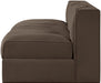 Meridian Furniture - Rummi Brown Velvet Performance Fabric Upholstered 2pc. Loveseat - 660Brown-S58 - GreatFurnitureDeal