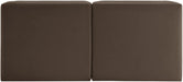 Meridian Furniture - Rummi Brown Velvet Performance Fabric Upholstered 2pc. Loveseat - 660Brown-S58 - GreatFurnitureDeal