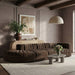 Meridian Furniture - Rummi Brown Velvet Performance Fabric Upholstered 4pc. Sectional - 660Brown-Sec4D - GreatFurnitureDeal