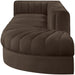 Meridian Furniture - Rummi Brown Velvet Performance Fabric Upholstered 4pc. Sectional - 660Brown-Sec4D - GreatFurnitureDeal