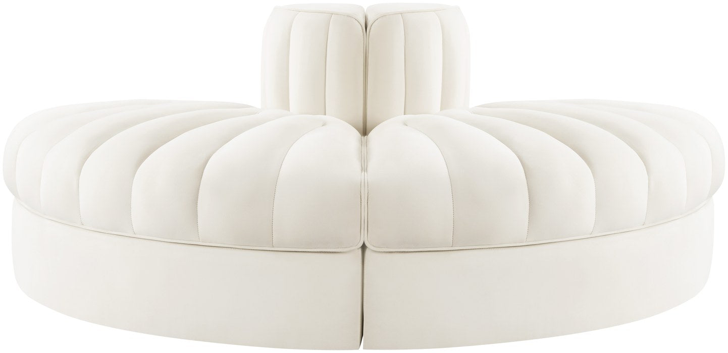 Meridian Furniture - Rummi Cream Velvet Performance Fabric Upholstered 2pc. Sofa - 660Cream-2RC - GreatFurnitureDeal
