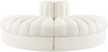 Meridian Furniture - Rummi Cream Velvet Performance Fabric Upholstered 2pc. Sofa - 660Cream-2RC - GreatFurnitureDeal