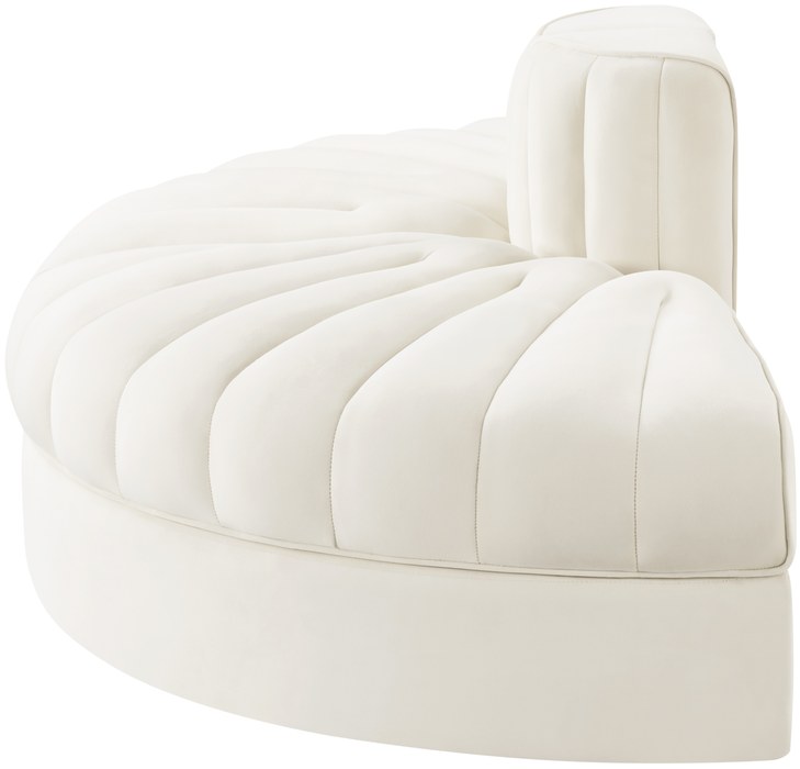 Meridian Furniture - Rummi Cream Velvet Performance Fabric Upholstered 2pc. Sofa - 660Cream-2RC - GreatFurnitureDeal