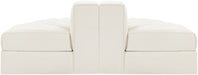 Meridian Furniture - Rummi Cream Velvet Performance Fabric Upholstered 2pc. Sofa - 660Cream-2RC - GreatFurnitureDeal