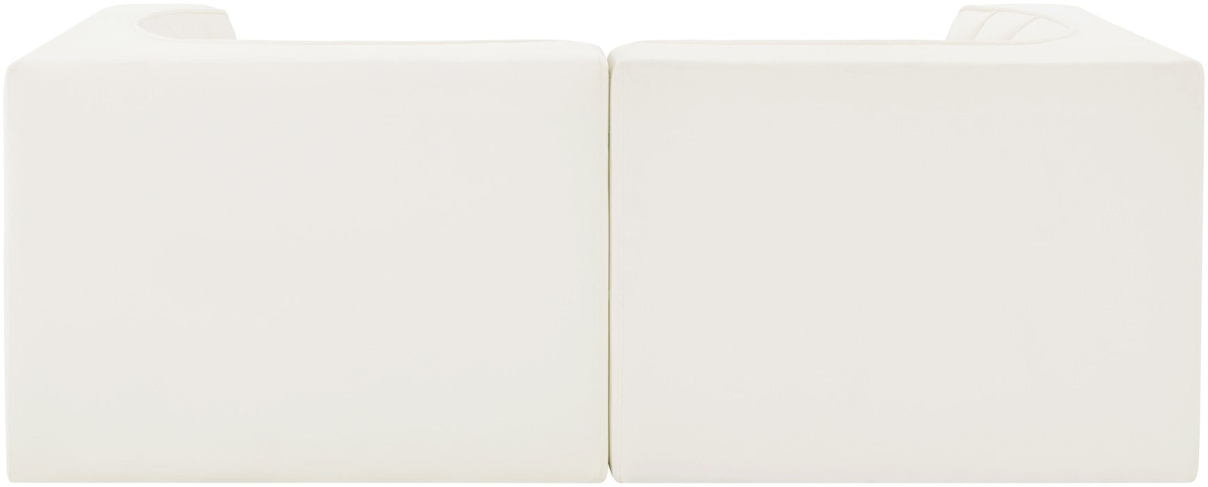 Meridian Furniture - Rummi Cream Velvet Performance Fabric Upholstered 2pc. Loveseat - 660Cream-S68 - GreatFurnitureDeal