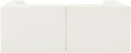 Meridian Furniture - Rummi Cream Velvet Performance Fabric Upholstered 2pc. Loveseat - 660Cream-S68 - GreatFurnitureDeal