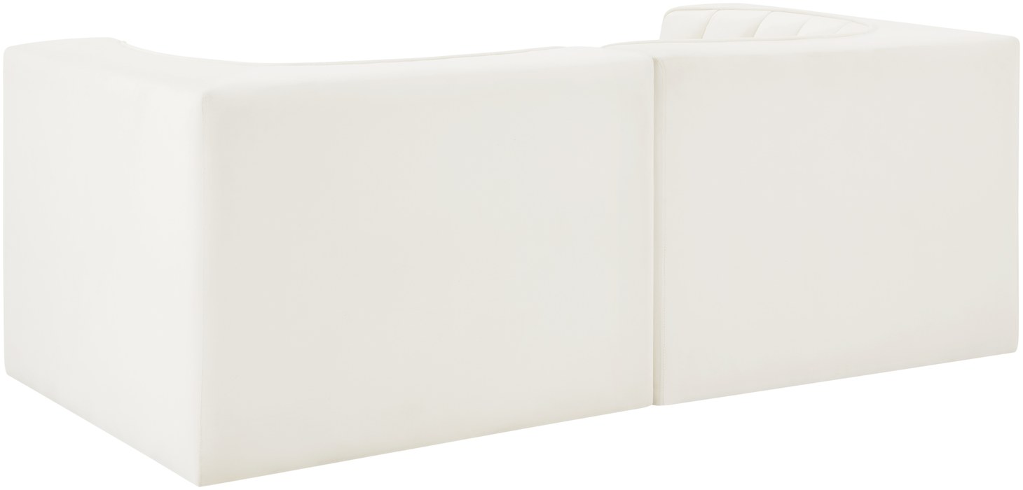 Meridian Furniture - Rummi Cream Velvet Performance Fabric Upholstered 2pc. Loveseat - 660Cream-S68 - GreatFurnitureDeal