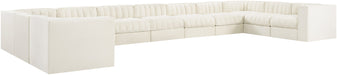 Meridian Furniture - Rummi Cream Velvet Performance Fabric Upholstered 11pc. Sectional - 660Cream-Sec11A - GreatFurnitureDeal