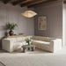Meridian Furniture - Rummi Cream Velvet Performance Fabric Upholstered 5pc. Sectional - 660Cream-Sec5C - GreatFurnitureDeal