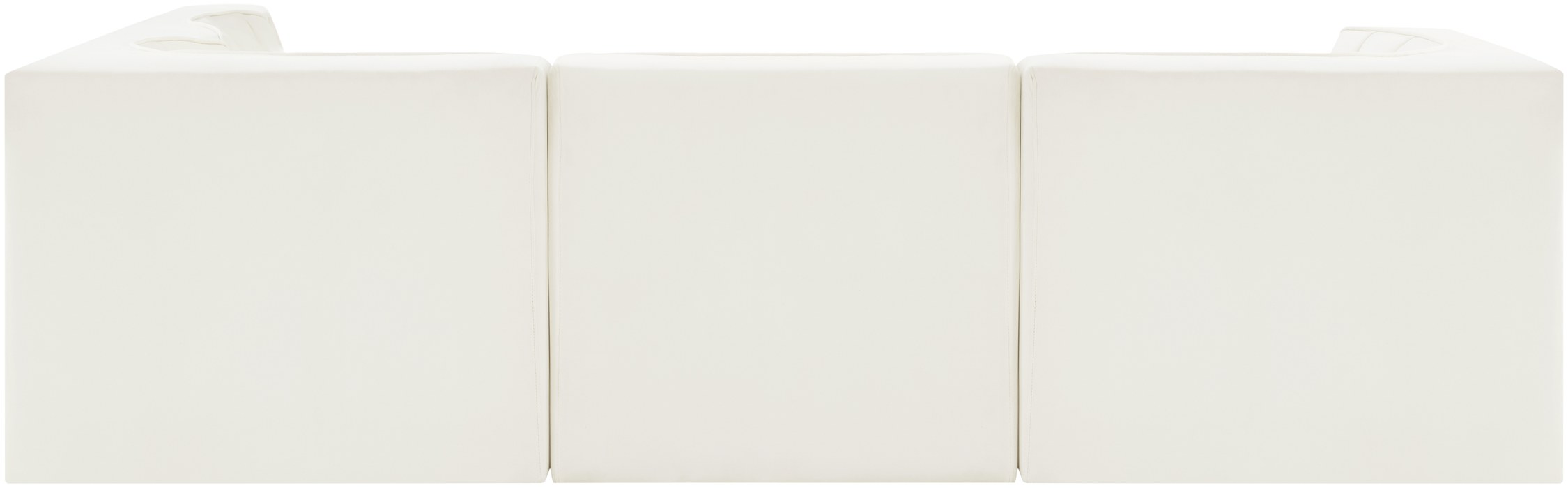 Meridian Furniture - Rummi Cream Velvet Performance Fabric Upholstered 5pc. Sectional - 660Cream-Sec5C - GreatFurnitureDeal