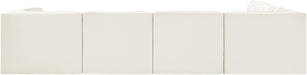 Meridian Furniture - Rummi Cream Velvet Performance Fabric Upholstered 6pc. Sectional - 660Cream-Sec6B - GreatFurnitureDeal