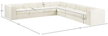 Meridian Furniture - Rummi Cream Velvet Performance Fabric Upholstered 7pc. Sectional - 660Cream-Sec7A - GreatFurnitureDeal