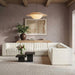 Meridian Furniture - Rummi Cream Velvet Performance Fabric Upholstered 7pc. Sectional - 660Cream-Sec7A - GreatFurnitureDeal