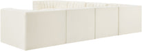 Meridian Furniture - Rummi Cream Velvet Performance Fabric Upholstered 7pc. Sectional - 660Cream-Sec7A - GreatFurnitureDeal