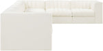 Meridian Furniture - Rummi Cream Velvet Performance Fabric Upholstered 8pc. Sectional - 660Cream-Sec8C - GreatFurnitureDeal