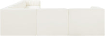 Meridian Furniture - Rummi Cream Velvet Performance Fabric Upholstered 8pc. Sectional - 660Cream-Sec8C - GreatFurnitureDeal