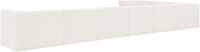 Meridian Furniture - Rummi Cream Velvet Performance Fabric Upholstered 8pc. Sectional - 660Cream-Sec8C - GreatFurnitureDeal