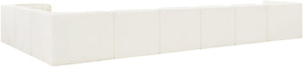 Meridian Furniture - Rummi Cream Velvet Performance Fabric Upholstered 8pc. Sectional - 660Cream-Sec8C - GreatFurnitureDeal