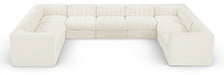 Meridian Furniture - Rummi Cream Velvet Performance Fabric Upholstered 9pc. Sectional - 660Cream-Sec9B - GreatFurnitureDeal