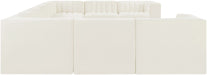 Meridian Furniture - Rummi Cream Velvet Performance Fabric Upholstered 9pc. Sectional - 660Cream-Sec9B - GreatFurnitureDeal
