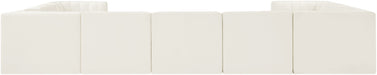 Meridian Furniture - Rummi Cream Velvet Performance Fabric Upholstered 9pc. Sectional - 660Cream-Sec9B - GreatFurnitureDeal