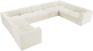 Meridian Furniture - Rummi Cream Velvet Performance Fabric Upholstered 9pc. Sectional - 660Cream-Sec9B - GreatFurnitureDeal