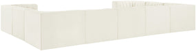 Meridian Furniture - Rummi Cream Velvet Performance Fabric Upholstered 9pc. Sectional - 660Cream-Sec9B - GreatFurnitureDeal