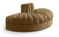 Meridian Furniture - Rummi Saddle Velvet Performance Fabric Upholstered 2pc. Sofa - 660Saddle-2RC - GreatFurnitureDeal