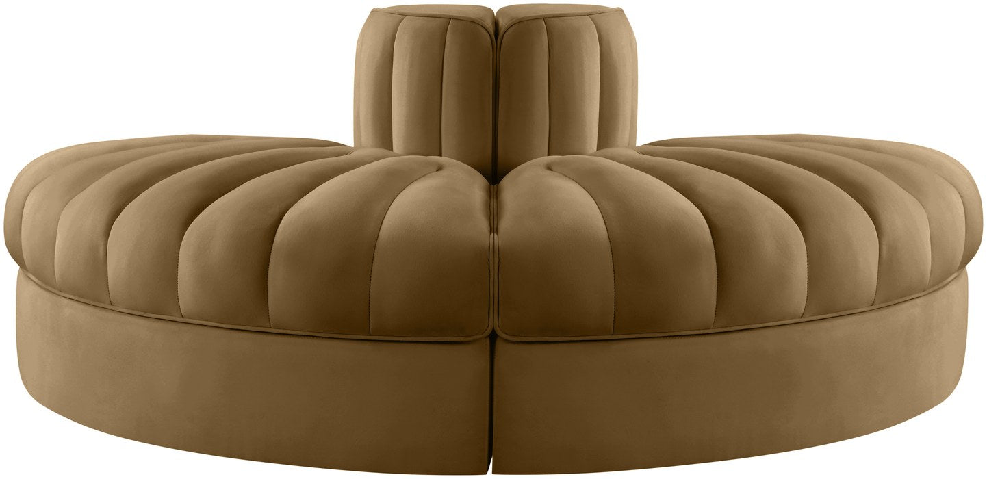 Meridian Furniture - Rummi Saddle Velvet Performance Fabric Upholstered 2pc. Sofa - 660Saddle-2RC - GreatFurnitureDeal