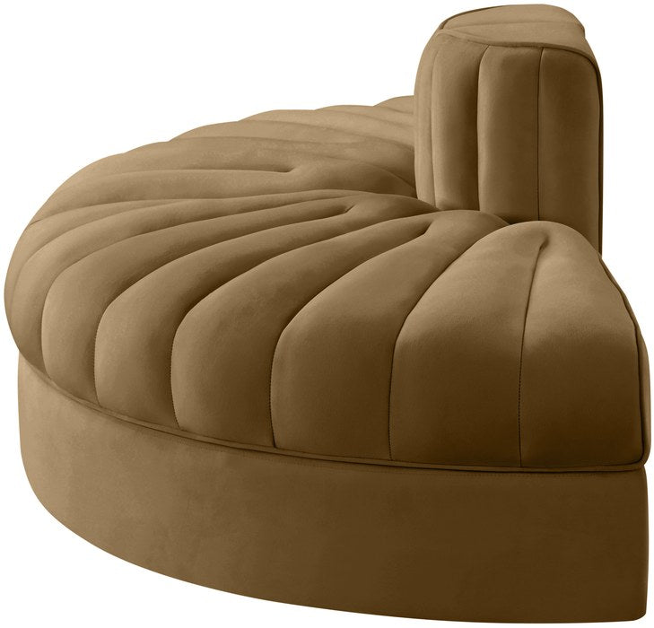 Meridian Furniture - Rummi Saddle Velvet Performance Fabric Upholstered 2pc. Sofa - 660Saddle-2RC - GreatFurnitureDeal