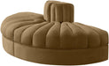 Meridian Furniture - Rummi Saddle Velvet Performance Fabric Upholstered 2pc. Sofa - 660Saddle-2RC - GreatFurnitureDeal